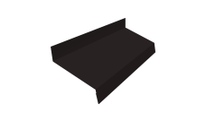 Отлив простой 70 Grand Line 0,5 PurLite Matt RAL 9005 черный (3м)