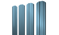 Штакетник Twin фигурный Grand Line 0,45 Drap TX RAL 5024 пастельно-синий