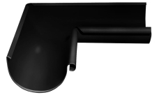 Угол желоба внутренний Grand Line ПЭ 90гр 125мм RAL 9005 черный