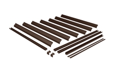 Комплект секции забора жалюзи Milan new 2,0х2,5м 0,45 PE-Double RAL 8017 шоколад