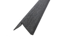 Планка ветровая с отгибом Grand Line c базальтовой крошкой для мягкой кровли 100х20х70 роки серый 1,25м